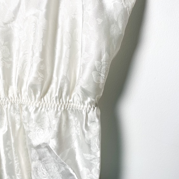 Vintage White Floral Lace Silky Bodysuit - Picture 3 of 7